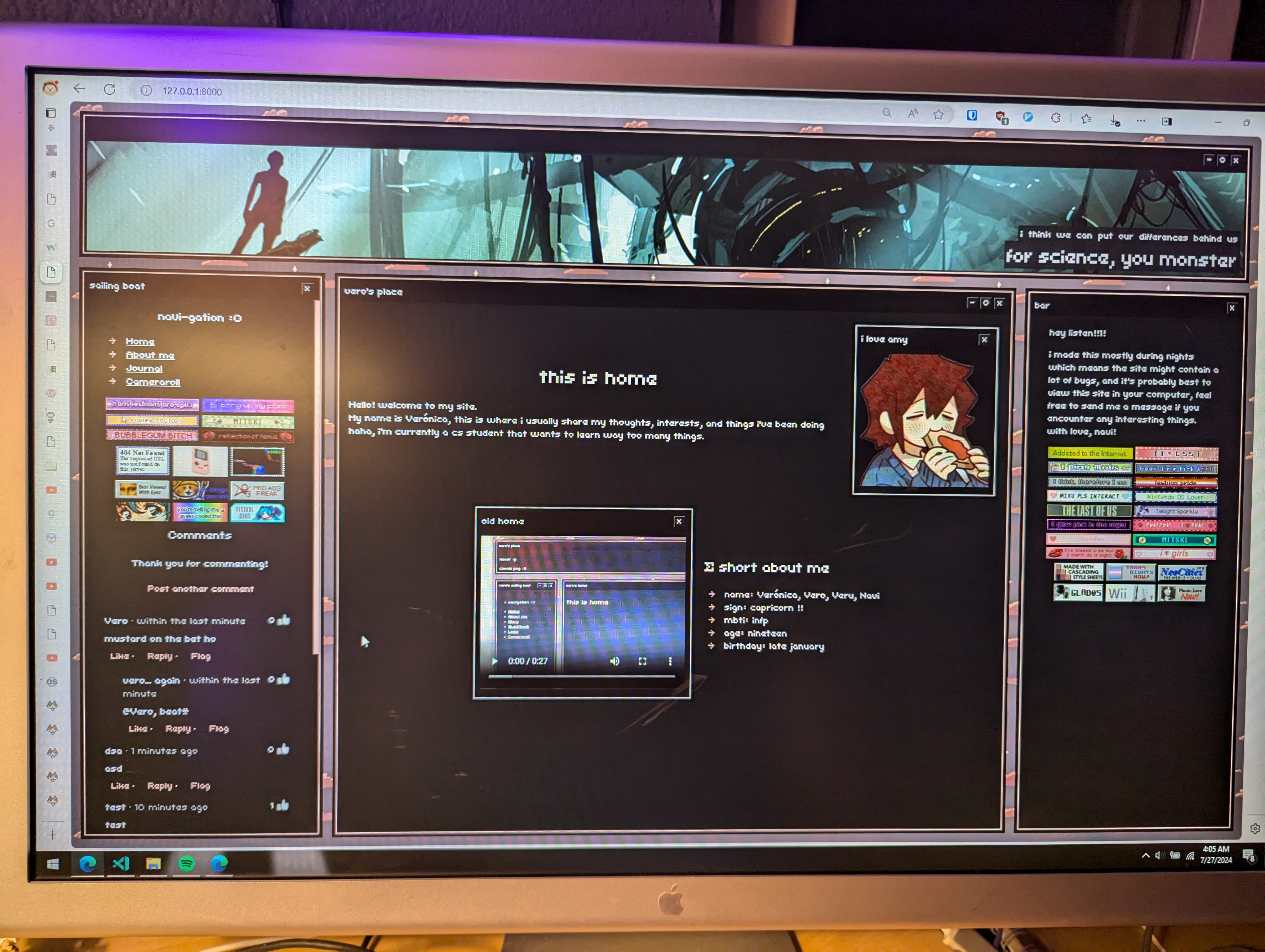 very first version of my blog